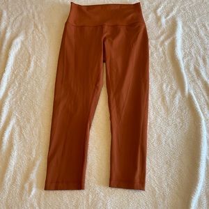 90 Degree Rust Orange Highwaisted 3/4 Leggings